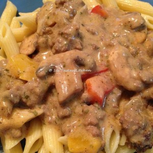 Creamy Beef & Mushroom Penne